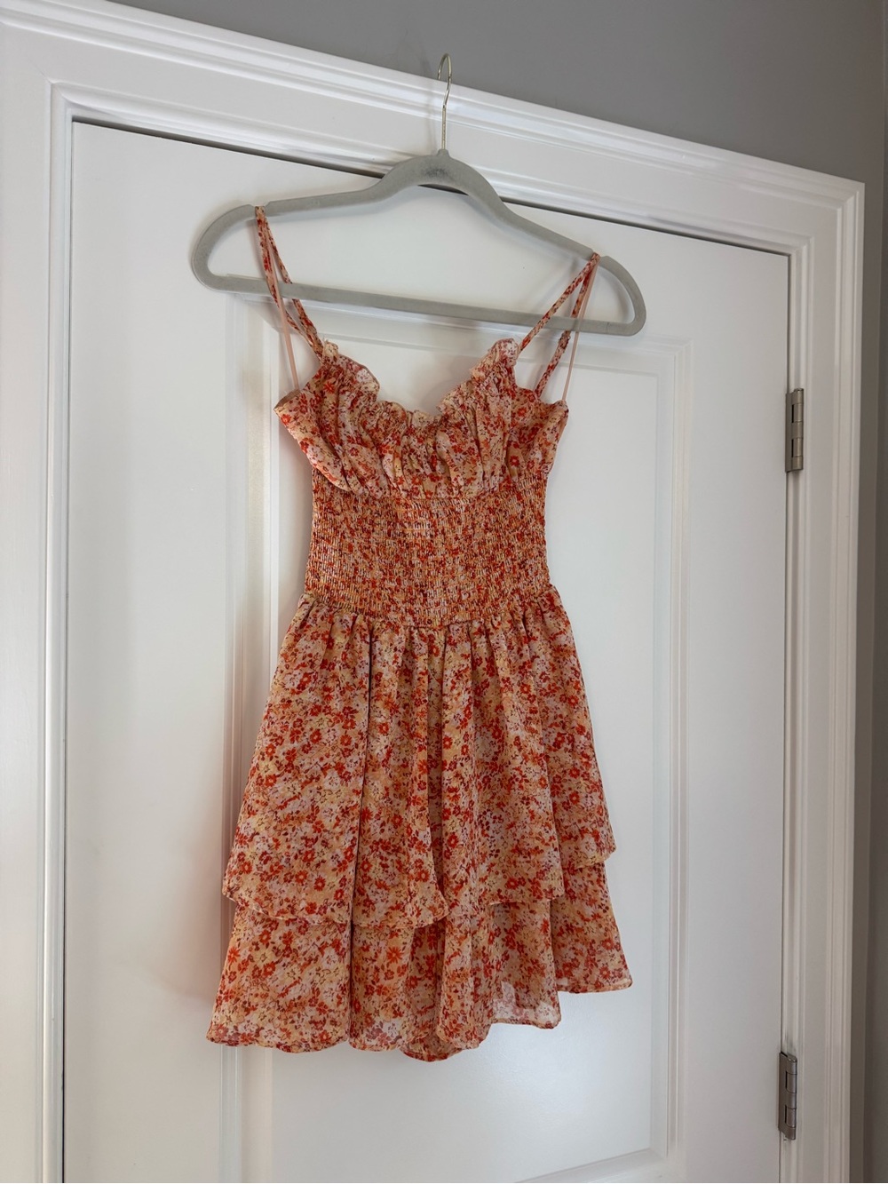 Floral Smocked Mini Dress Sky to Moon